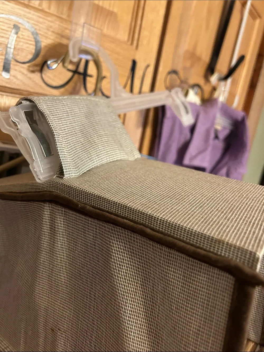 Hanging Closet Organizer - Gray Fabric 10-Shelf Storage